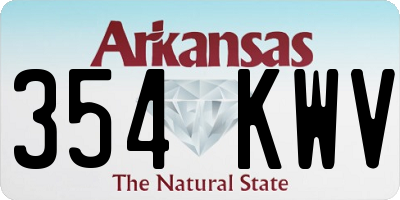 AR license plate 354KWV