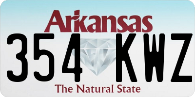 AR license plate 354KWZ