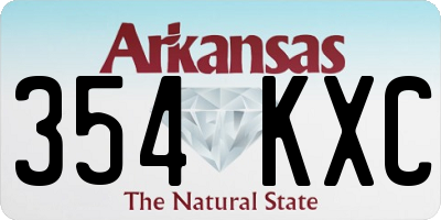 AR license plate 354KXC