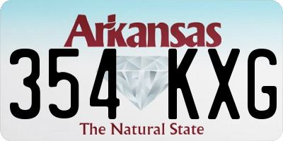 AR license plate 354KXG