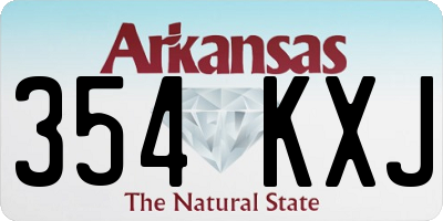 AR license plate 354KXJ