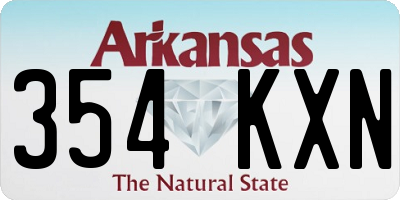 AR license plate 354KXN