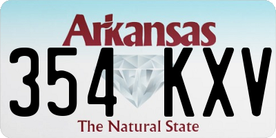 AR license plate 354KXV
