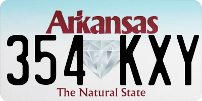AR license plate 354KXY