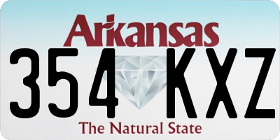 AR license plate 354KXZ