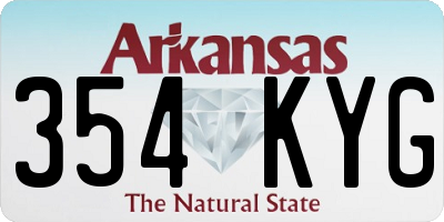AR license plate 354KYG