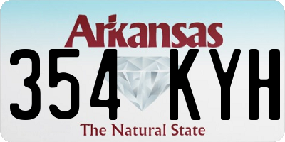 AR license plate 354KYH