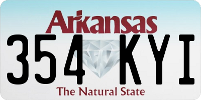 AR license plate 354KYI