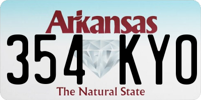 AR license plate 354KYO