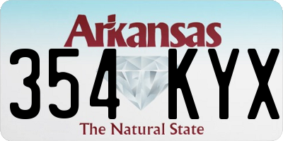 AR license plate 354KYX