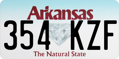 AR license plate 354KZF