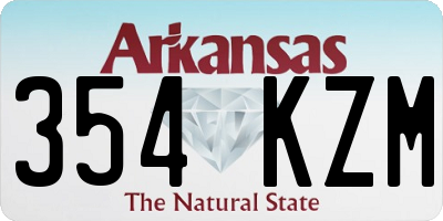 AR license plate 354KZM