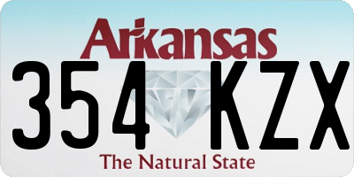 AR license plate 354KZX