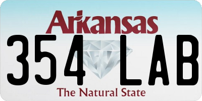 AR license plate 354LAB