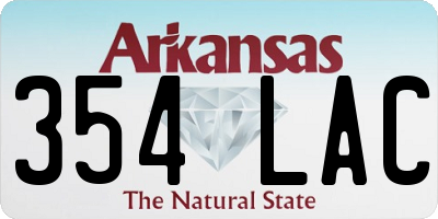 AR license plate 354LAC
