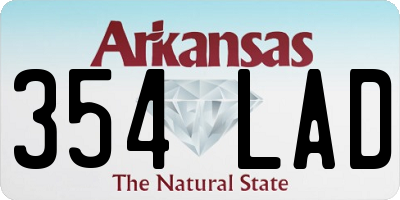 AR license plate 354LAD