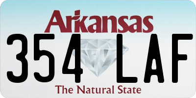 AR license plate 354LAF