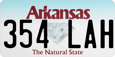 AR license plate 354LAH