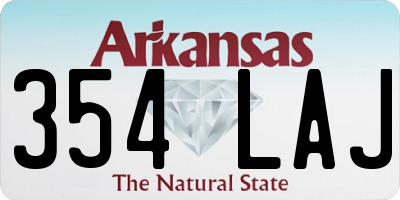 AR license plate 354LAJ