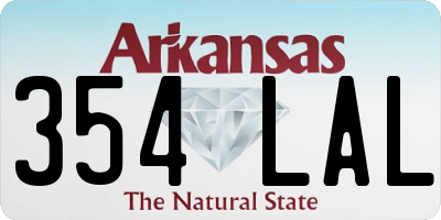 AR license plate 354LAL