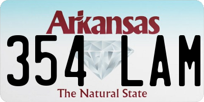 AR license plate 354LAM