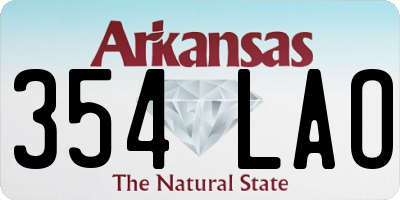 AR license plate 354LAO