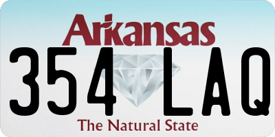 AR license plate 354LAQ