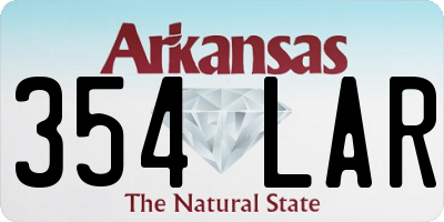AR license plate 354LAR