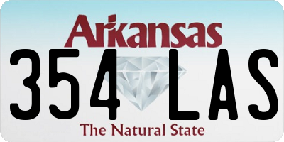 AR license plate 354LAS