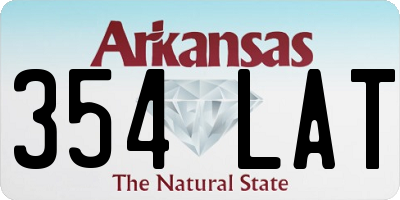 AR license plate 354LAT