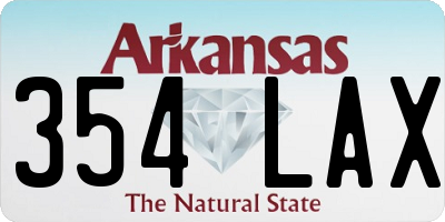 AR license plate 354LAX