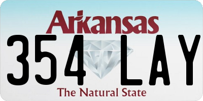 AR license plate 354LAY