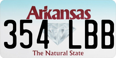 AR license plate 354LBB