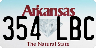 AR license plate 354LBC