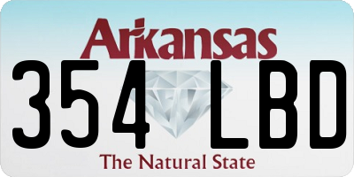 AR license plate 354LBD
