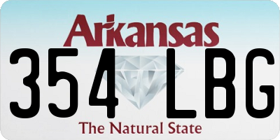 AR license plate 354LBG