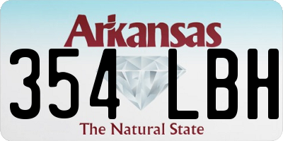 AR license plate 354LBH