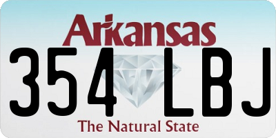 AR license plate 354LBJ