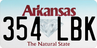 AR license plate 354LBK