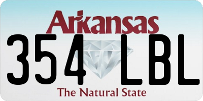 AR license plate 354LBL