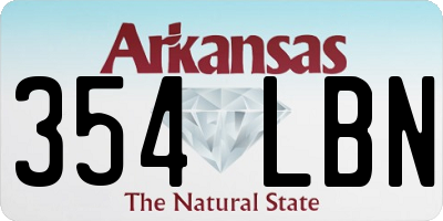 AR license plate 354LBN