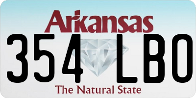 AR license plate 354LBO