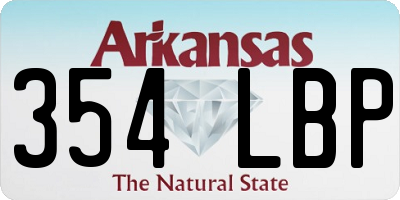 AR license plate 354LBP