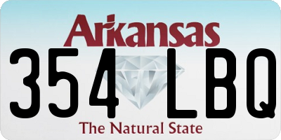 AR license plate 354LBQ