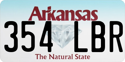 AR license plate 354LBR