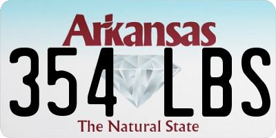 AR license plate 354LBS