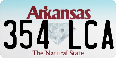 AR license plate 354LCA