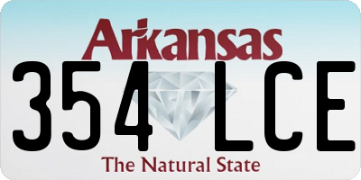AR license plate 354LCE