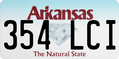 AR license plate 354LCI