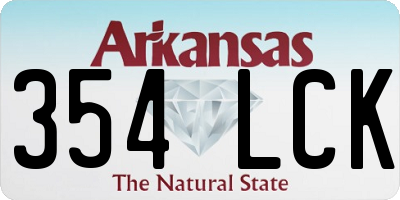 AR license plate 354LCK
